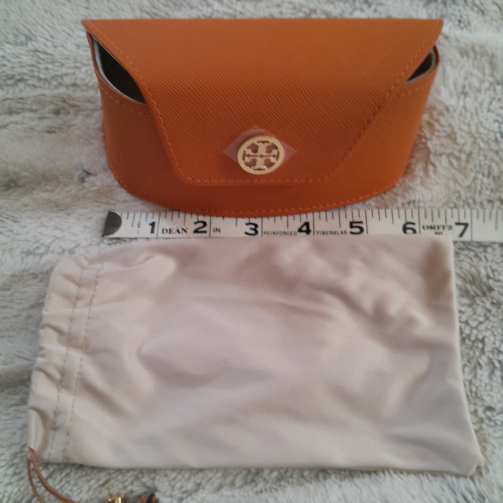 Tory Burch Sunglasses Leather Case w/Magnetic Closure & Dust Bag Carrying Pouch - Picture 6 of 10
